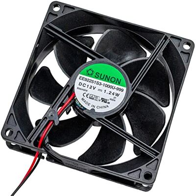 Sunon Fan 12V DC 1,24W 92x92x25mm 67,1m³/h 2400U/Min 67,1m³/h EE92251S31000U999 Sunon Fan 12V DC 1,24W 92x92x25mm 67,1m³/h 2400U/Min 67,1m³/h EE92251S31000U999