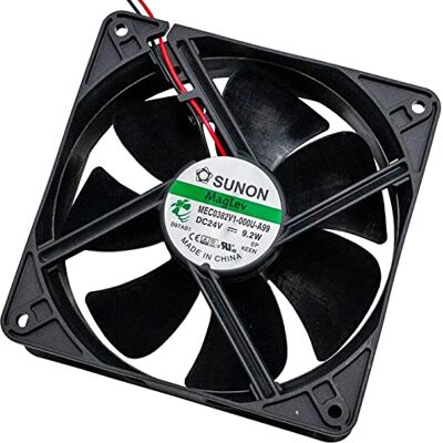 Sunon Ventilador 24 V DC 10 W 120 x 120 x 38 mm, 234,4 m³/h 3100U/Min 234,4 m³/h MEC0382V1-A99 Sunon Ventilador 24 V DC 10 W 120 x 120 x 38 mm, 234,4 m³/h 3100U/Min 234,4 m³/h MEC0382V1-A99