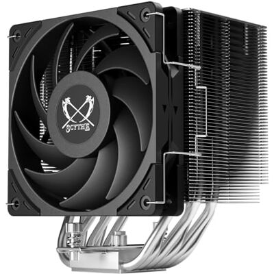 SCYTHE Mugen 6 Enfriador de aire para CPU, Intel LGA1700, LGA1151, AMD AM5, AM4, 120 mm, torre única, cubierta superior de aluminio (Mugen 6) SCYTHE Mugen 6 Enfriador de aire para CPU, Intel LGA1700, LGA1151, AMD AM5, AM4, 120 mm, torre única, cubierta superior de aluminio (Mugen 6)