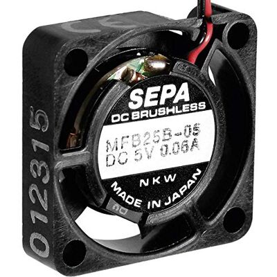 SEPA MFB25B05 Ventilador axial (5 V/CC, 23 l/min, 25 x 25 x 6,5 mm) SEPA MFB25B05 Ventilador axial (5 V/CC, 23 l/min, 25 x 25 x 6,5 mm)