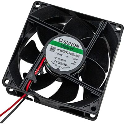 Sunon Fan 24V DC 1,2W 80x80x25mm 62,8m³/h 2900U/Min 62,8m³/h MF80252V21000UA99 Sunon Fan 24V DC 1,2W 80x80x25mm 62,8m³/h 2900U/Min 62,8m³/h MF80252V21000UA99