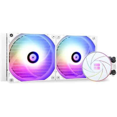 Thermalright Aqua Elite 240 Blanco ARGB CPU refrigeración por agua, enfriador de CPU Aio blanco, tamaño de 240 filas de refrigeración, ventilador PWM de 2 x 120 mm, para AM5/lga1851/1700 Thermalright Aqua Elite 240 Blanco ARGB CPU refrigeración por agua, enfriador de CPU Aio blanco, tamaño de 240 filas de refrigeración, ventilador PWM de 2 x 120 mm, para AM5/lga1851/1700