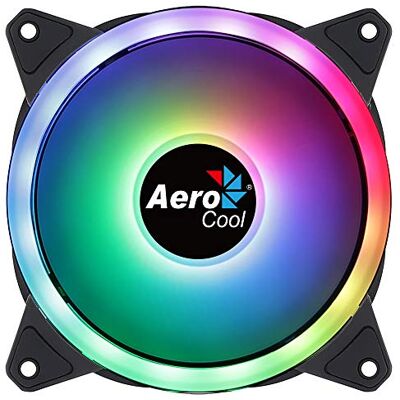 Aerocool DUO12, Ventilador 120mm, ARGB LED Dual Ring, Antivibración, 6 Pines Aerocool DUO12, Ventilador 120mm, ARGB LED Dual Ring, Antivibración, 6 Pines
