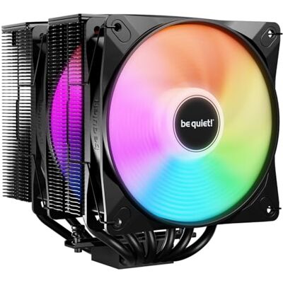 be quiet! Pure Rock Pro 3 LX ARGB Disipador CPU, 6 Heatpipes 6mm, 250W TDP Refrigeración Alto Rendimiento, 2 Ventiladores Light Wings PWM 120mm Optimizados, Compatible con Pasta Térmica Metal Líquido be quiet! Pure Rock Pro 3 LX ARGB Disipador CPU, 6 Heatpipes 6mm, 250W TDP Refrigeración Alto Rendimiento, 2 Ventiladores Light Wings PWM 120mm Optimizados, Compatible con Pasta Térmica Metal Líquido