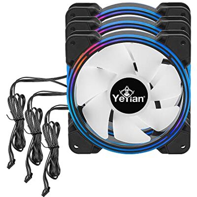 YEYIAN KIT ARGB DE 3 VENTILADORES 120MM, 2 TIRAS DE LUZ LED,HUB Y CONTROLADOR PARA PERSONALIZAR TU PC. -YCF-3KFS-01 YEYIAN KIT ARGB DE 3 VENTILADORES 120MM, 2 TIRAS DE LUZ LED,HUB Y CONTROLADOR PARA PERSONALIZAR TU PC. -YCF-3KFS-01