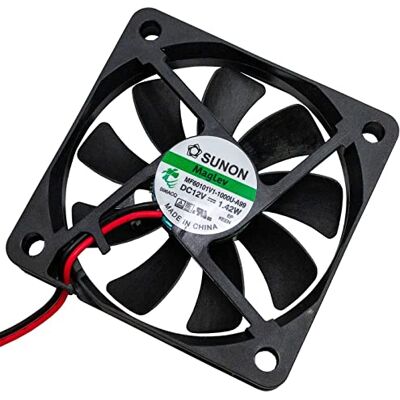Sunon Fan 12V DC 1,3W 60x60x10mm 27,7m³/h 4000U/Min 27,7m³/h MF60101V11000UA99 Sunon Fan 12V DC 1,3W 60x60x10mm 27,7m³/h 4000U/Min 27,7m³/h MF60101V11000UA99