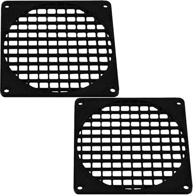 AERZETIX Lote de 2 rejillas de ventilador 80x80 mm de plástico para ordenador PC impresoras dispositivos audiovisuales proyectores multimedia/color negro AERZETIX Lote de 2 rejillas de ventilador 80x80 mm de plástico para ordenador PC impresoras dispositivos audiovisuales proyectores multimedia/color negro
