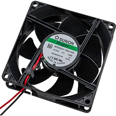 Sunon 24 V CC 1,56 W 80 x 80 x 25 mm 69,6 m³/h 3200 U/min 69,6 m³/h MF80252V11000UA99 Sunon 24 V CC 1,56 W 80 x 80 x 25 mm 69,6 m³/h 3200 U/min 69,6 m³/h MF80252V11000UA99