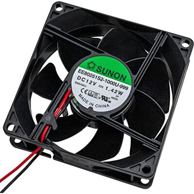 Sunon Fan 12V DC 1,42W 80x80x25mm 62,8m³/h 2900U/Min 62,8m³/h EE80251S21000U999 Sunon Fan 12V DC 1,42W 80x80x25mm 62,8m³/h 2900U/Min 62,8m³/h EE80251S21000U999