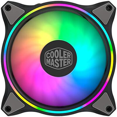 Cooler Master MasterFan MF120 Halo ARGB: Ventilador de Caja y Refrigerador, Doble Anillo Iluminación RGB Direccionable, Diseño Aspas Híbrido con Sensor de Protección y Amortiguador de Vibración, 120mm Cooler Master MasterFan MF120 Halo ARGB: Ventilador de Caja y Refrigerador, Doble Anillo Iluminación RGB Direccionable, Diseño Aspas Híbrido con Sensor de Protección y Amortiguador de Vibración, 120mm