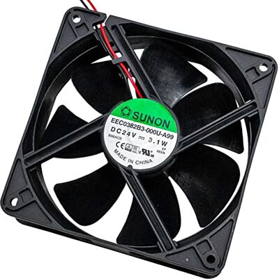 Sunon Fan 24V DC 3,1W 120x120x38mm 157,9m³/h 2100U/Min 157,9m³/h EEC0382B3-A99 Sunon Fan 24V DC 3,1W 120x120x38mm 157,9m³/h 2100U/Min 157,9m³/h EEC0382B3-A99