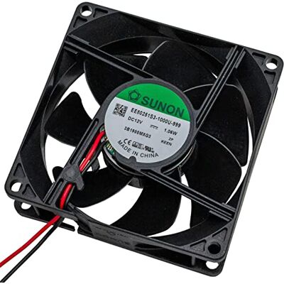 Sunon Ventilador 12V CC 1.06W 80x80x25mm 56.1m³/h 2600RPM 56.1m³/h EE80251S31000U999 Sunon Ventilador 12V CC 1.06W 80x80x25mm 56.1m³/h 2600RPM 56.1m³/h EE80251S31000U999