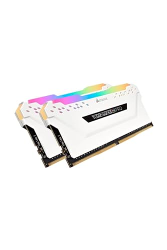 Corsair Vengeance RGB Pro Kit de Memoria Entusiasta 16 GB (2 x 8 GB), DDR4, 2666 MHz, C16, XMP 2.0, Iluminación LED RGB, Blanco