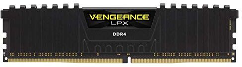 Corsair CMK16GX4M2A2400C16 Vengeance LPX 16 GB (2 x 8 GB) DDR4 2400 MHz C16 XMP 2.0 Módulo de Memoria de Alto Rendimiento, Negro