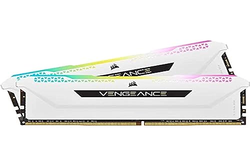 Corsair Memoria de escritorio VENGEANCE RGB PRO SL de 16 GB (2 x 8 GB) DDR4 3600 (PC4-28800) C18 de 1,35 V, blanco y negro