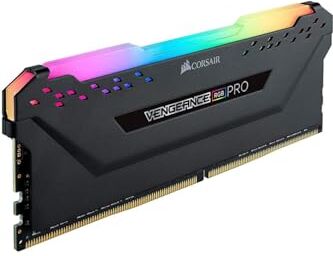 Corsair Vengeance Pro RGB Módulo de 8 GB (1 x 8 GB) DDR4 3600 (PC4-28800) C18 1,35 V, optimizado AMD Ryzen, Color Negro