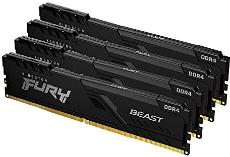 Kingston FURY Beast 64GB (4x16GB) 3200MHz DDR4 CL16 Memoria para Ordenadores de sobremesa Kit de 4 KF432C16BB1K4/64