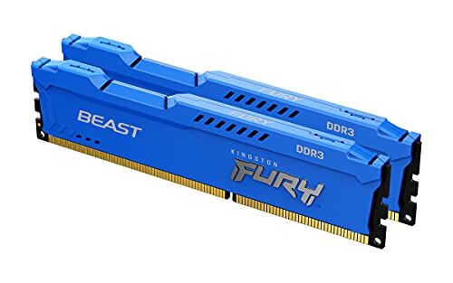 Kingston FURY Beast Azul 16GB (2x8GB) 1600MHz DDR3 CL10 Memoria para Ordenadores de sobremesa Kit de 2 KF316C10BK2/16