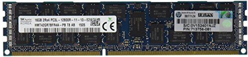 HP 713985-B21 Memoria para servidor (16 GB, 1 x 16 GB, PC3L-12800R, DDR3-1600-MHZ (reacondicionado certificado)