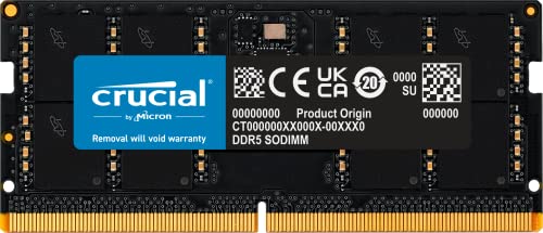 Crucial RAM 32GB DDR5 5600MHz (o 5200MHz o 4800MHz) Memoria del Portátil CT32G56C46S5