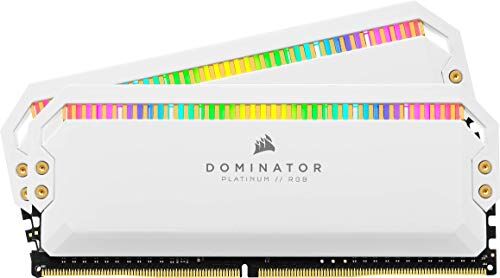Corsair Dominator Platinum RGB DDR4 32 GB (2 x 16 GB) 3600 MHz C18 Memoria per Desktop (Regulación de Voltaje integrada, Refrigeración DHX patentada, 12 Leds CAPELLIX RGB, Intel XMP 2.0) Blanco