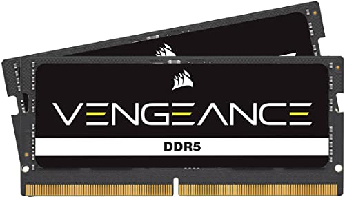 Corsair Vengeance DDR5 SODIMM 16GB (2x8GB) DDR5 4800MHz C40 Memoria del portátil (Compatibles con prácticamente Todos los Sistemas Intel y AMD, Instalación Sencilla, Compatibilidad con XMP 3.0) Negro