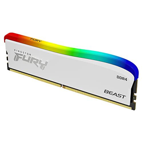 Kingston FURY Beast White RGB Special Edition 16GB 3600MT/s DDR4 CL18 DIMM Desktop Memory Single Module KF436C18BWA/16