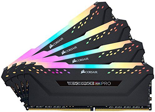 Corsair Vengeance RGB Pro 64 GB (4 x 16 GB) DDR4 3600 (PC4-28800) C18, Memoria para Ordenador de sobremesa, Color Negro