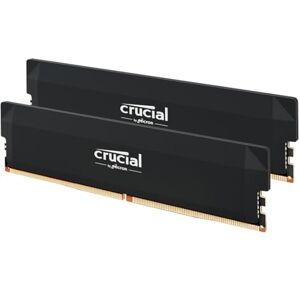 Crucial Pro RAM DDR5 32GB (2x16GB) 6000MHz CL36, Overclocking Gaming, Intel XMP 3.0 / AMD Expo, PC Memoria, Negro CP2K16G60C36U5B Crucial Pro RAM DDR5 32GB (2x16GB) 6000MHz CL36, Overclocking Gaming, Intel XMP 3.0 / AMD Expo, PC Memoria, Negro CP2K16G60C36U5B