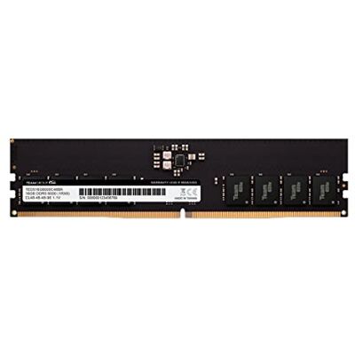 TEAMGROUP Elite DDR5 16GB 6000Mhz PC5-48000 CL48 no ECC UDIMM 288 Pin PC5-48000 CL48 módulo de Memoria RAM Compatible con Intel y AMD TED516G6000C4801 TEAMGROUP Elite DDR5 16GB 6000Mhz PC5-48000 CL48 no ECC UDIMM 288 Pin PC5-48000 CL48 módulo de Memoria RAM Compatible con Intel y AMD TED516G6000C4801