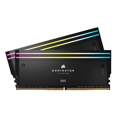 Corsair Dominator Titanium RGB DDR5 RAM 64GB (2x32GB) DDR5 hasta 6000MHz CL30 Intel XMP 3.0 Memoria de Ordenador de Sobremesa – Negro (CMP64GX5M2B6000C30) Corsair Dominator Titanium RGB DDR5 RAM 64GB (2x32GB) DDR5 hasta 6000MHz CL30 Intel XMP 3.0 Memoria de Ordenador de Sobremesa – Negro (CMP64GX5M2B6000C30)