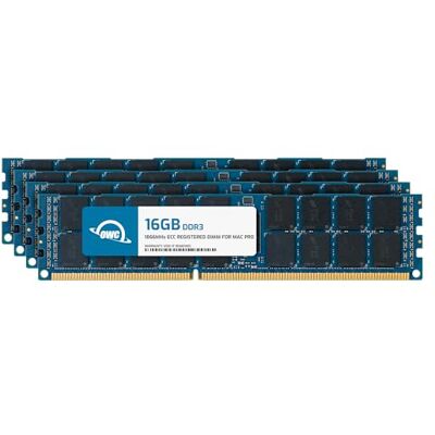 OWC 64GB Kit de actualización de Memoria 4 x 16GB PC14900 DDR3 ECC-R 1866MHz DIMMs para Mac Pro Late 2013 OWC 64GB Kit de actualización de Memoria 4 x 16GB PC14900 DDR3 ECC-R 1866MHz DIMMs para Mac Pro Late 2013