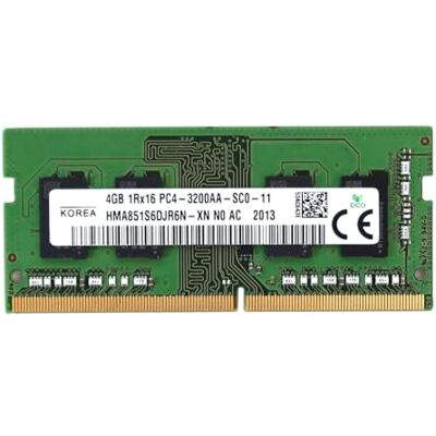SK Hynix Hynix HMA851S6DJR6N-XN Módulo de Memoria RAM SODIMM PC4-25600 CL22 de 4 GB DDR4 3200 MHz no ECC para portátiles, Mini computadoras de Escritorio y Sistemas Todo en uno SK Hynix Hynix HMA851S6DJR6N-XN Módulo de Memoria RAM SODIMM PC4-25600 CL22 de 4 GB DDR4 3200 MHz no ECC para portátiles, Mini computadoras de Escritorio y Sistemas Todo en uno