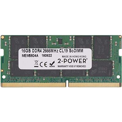 2-Power MEM5604A módulo de Memoria (16 GB, 1 x 16 GB, DDR4, 2666 MHz) 2-Power MEM5604A módulo de Memoria (16 GB, 1 x 16 GB, DDR4, 2666 MHz)