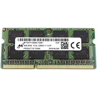 Micron MT16KTF1G64HZ-1G6E1 693374-001 Memoria RAM para portátil (8 GB, DDR3, 1600 MHz, PC3-12800, 1,35 V) Micron MT16KTF1G64HZ-1G6E1 693374-001 Memoria RAM para portátil (8 GB, DDR3, 1600 MHz, PC3-12800, 1,35 V)
