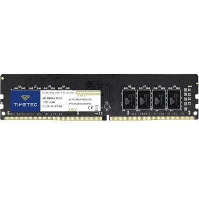 Timetec 8GB DDR4 3200 MHz (PC4-3200AA) PC4-25600 UDIMM – Sin ECC, sin búfer, 288 Pines, 1,2V CL22, Memoria RAM para Ordenadores de sobremesa. Timetec 8GB DDR4 3200 MHz (PC4-3200AA) PC4-25600 UDIMM – Sin ECC, sin búfer, 288 Pines, 1,2V CL22, Memoria RAM para Ordenadores de sobremesa.