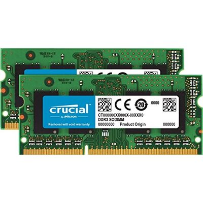 Micron Crucial RAM CT2KIT51264BF160B 8 GB (2 x 4 GB) DDR3 1600 MHz CL11 Kit de Memoria Portátil Micron Crucial RAM CT2KIT51264BF160B 8 GB (2 x 4 GB) DDR3 1600 MHz CL11 Kit de Memoria Portátil