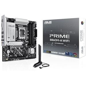 Asus Prime B860M-A WiFi, Placa Base Intel mATX, 7+1+1+1 80A etapas de alimentación DrMOS, DDR5, PCIe 5.0, 2 Ranuras M.2, Wi-Fi 6E, Realtek 2.5Gb Ethernet, Doble DisplayPort, HDMI, USB Tipo-C Asus Prime B860M-A WiFi, Placa Base Intel mATX, 7+1+1+1 80A etapas de alimentación DrMOS, DDR5, PCIe 5.0, 2 Ranuras M.2, Wi-Fi 6E, Realtek 2.5Gb Ethernet, Doble DisplayPort, HDMI, USB Tipo-C