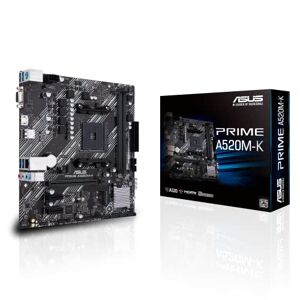 Asus Prime A520M-K - Placa Base Micro ATX AMD A520 (Ryzen 4000 AM4) con Ranura M.2, 1 GB Ethernet, HDMI/D-Sub, SATA 6 Gbps, USB 3.2 Gen 1 Type-A