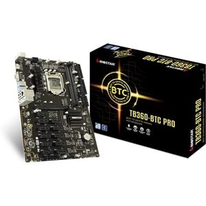 Biostar Placa Base para minería TB360-BTC Pro Core i7/i5/i3 (Intel 8ª y 9ª generación) LGA1151 Intel B360 DDR4 12 GPU Biostar Placa Base para minería TB360-BTC Pro Core i7/i5/i3 (Intel 8ª y 9ª generación) LGA1151 Intel B360 DDR4 12 GPU