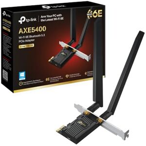 TP-Link Archer TXE72E Tarjeta PCIe WiFi 6E AXE5400 Mbps con Bluetooth 5.3 para PC, Triple Banda (2.4G/5G/6GHz), Antenas de Alta Ganancia, Compatible Windows 11/10, WPA3 TP-Link Archer TXE72E Tarjeta PCIe WiFi 6E AXE5400 Mbps con Bluetooth 5.3 para PC, Triple Banda (2.4G/5G/6GHz), Antenas de Alta Ganancia, Compatible Windows 11/10, WPA3