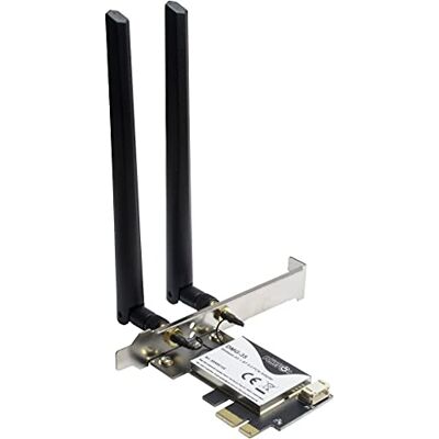 Inter-Tech DMG-35 Wi-Fi6 + BT5.0 2 en 1 WiFi + Bluetooth 5.0 PCIe Adaptador 3000 Mbps Inter-Tech DMG-35 Wi-Fi6 + BT5.0 2 en 1 WiFi + Bluetooth 5.0 PCIe Adaptador 3000 Mbps