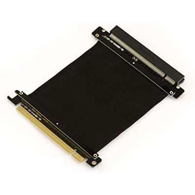 KALEA-INFORMATIQUE Tarjeta de expansión PCI Express Tipo Riser. Conectores PCIe x16 y Cable Plano semirrígido blindado de 15 cm KALEA-INFORMATIQUE Tarjeta de expansión PCI Express Tipo Riser. Conectores PCIe x16 y Cable Plano semirrígido blindado de 15 cm