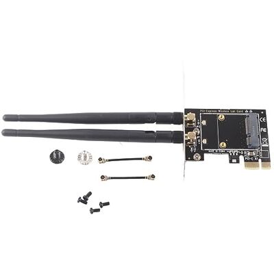 Bewinner Mini PCI-E a PCI-E Adaptador de Tarjeta con 2 Antenas Convierta Mini Tarjeta Inalámbrica PCI-E en Ranura Estándar para PCI-E Tarjeta Inalámbrica PCI Express de Tamaño Medio Bewinner Mini PCI-E a PCI-E Adaptador de Tarjeta con 2 Antenas Convierta Mini Tarjeta Inalámbrica PCI-E en Ranura Estándar para PCI-E Tarjeta Inalámbrica PCI Express de Tamaño Medio