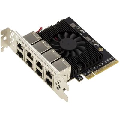 KALEA-INFORMATIQUE Tarjeta controladora de Red PCIe 8 Puertos RJ45 Gigabit LAN Ethernet 10 100 1000 Mbps 1G con chipset REALTEK RTL8111H KALEA-INFORMATIQUE Tarjeta controladora de Red PCIe 8 Puertos RJ45 Gigabit LAN Ethernet 10 100 1000 Mbps 1G con chipset REALTEK RTL8111H