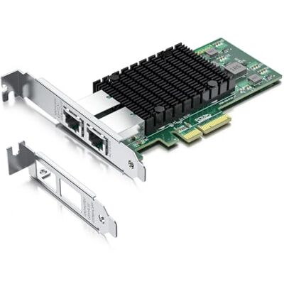 10Gtek 10Gb PCI-E Tarjeta de Red Network Card, Dual Copper RJ45 Puerto, con Intel X550-AT2 Controller, PCI Express Ethernet LAN Adapter Support Windows Server/Linux/ESX, Compare to Intel X550-T2 10Gtek 10Gb PCI-E Tarjeta de Red Network Card, Dual Copper RJ45 Puerto, con Intel X550-AT2 Controller, PCI Express Ethernet LAN Adapter Support Windows Server/Linux/ESX, Compare to Intel X550-T2