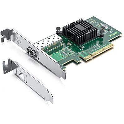 10Gtek 10GbE PCIE Tarjetas de Red, Intel 82599EN Controlador, Puertos SFP+, Adaptador de Red Ethernet LAN Soporta Windows Server/Linux/VMware, Comparado con X520-DA1 E10G42BTDA 10Gtek 10GbE PCIE Tarjetas de Red, Intel 82599EN Controlador, Puertos SFP+, Adaptador de Red Ethernet LAN Soporta Windows Server/Linux/VMware, Comparado con X520-DA1 E10G42BTDA