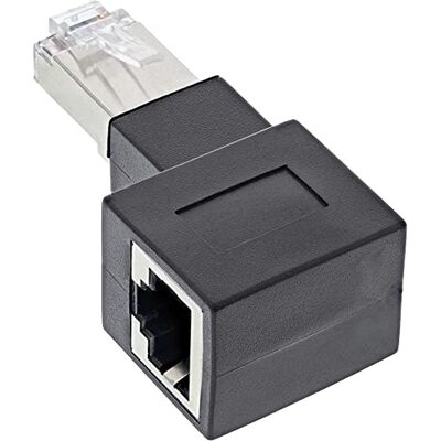 InLine ® Cable de conexión Cat.6A, RJ45 Macho/Hembra, acodado 90° hacia la Derecha InLine ® Cable de conexión Cat.6A, RJ45 Macho/Hembra, acodado 90° hacia la Derecha