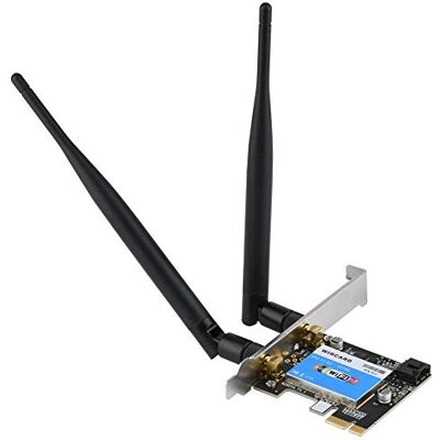 Garsent Tarjeta de Red PCI Express 433Mbps, Banda Dual 2.4G / 5G + Tarjeta de Red Bluetooth 4.0 Gigabit Ethernet LAN para Escritorio. Garsent Tarjeta de Red PCI Express 433Mbps, Banda Dual 2.4G / 5G + Tarjeta de Red Bluetooth 4.0 Gigabit Ethernet LAN para Escritorio.