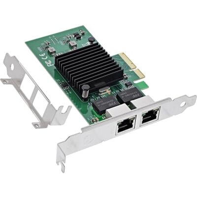 InLine Tarjeta de Red PCIe x4, Intel 82576EB, 2 x RJ45 de 1 GB/s, VLAN, Marco Jumbo, Placa de Perfil bajo, 51125B InLine Tarjeta de Red PCIe x4, Intel 82576EB, 2 x RJ45 de 1 GB/s, VLAN, Marco Jumbo, Placa de Perfil bajo, 51125B